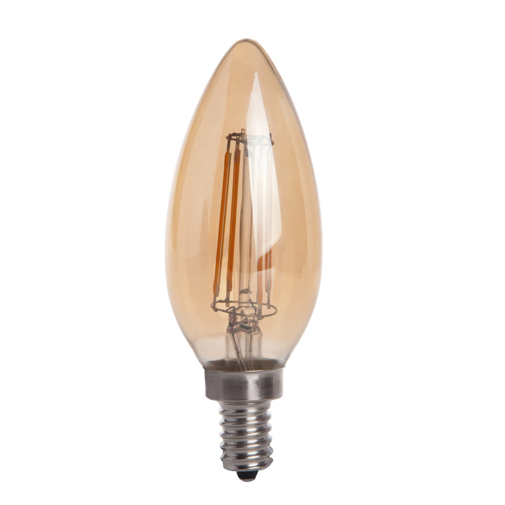 Ampoule à filament DEL, 4W/B11-E12, blanc chaud
